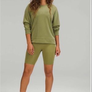 Lululemon Softstreme Draped Back Sweatshirt Crew Bronzed Green Size 8